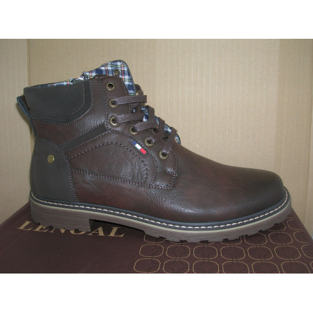 Bota hombre  cordon cremallera boton tal