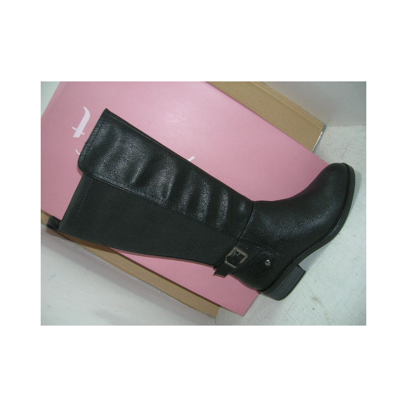 Bota mujer plana caña alta media elastic