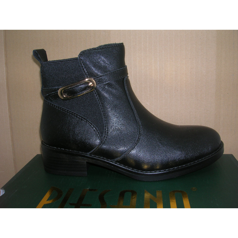 Botin plano hevilla oro  cremallera elat