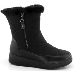 Bota mujer caña nylon F pelo costuras