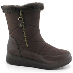 Bota mujer caña nylon F pelo costuras