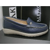 Mocasin piel lengueta oro lado