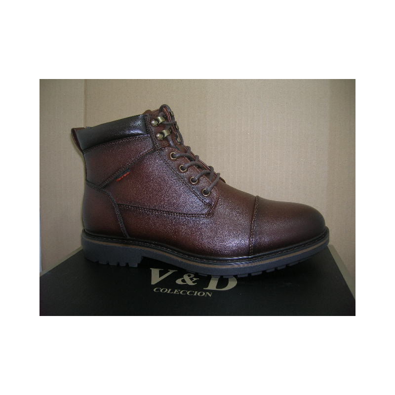 Bota napa hombre crema cordon