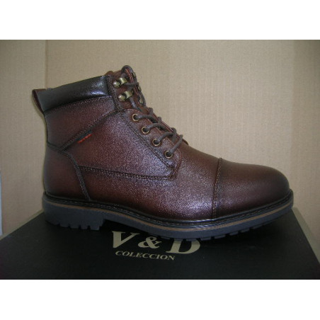 Bota napa hombre crema cordon