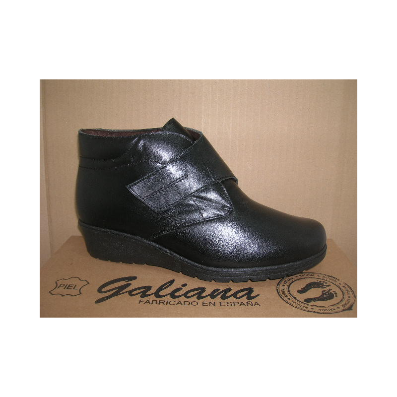 Botin piel napa cuña 1 velcro Galiana